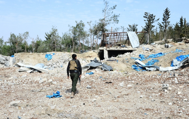 Teröristlerden temizlenen Bafelyon Dağı'ndaki terör kampları görüntülendi